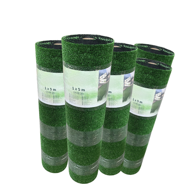 1×5m pre-cut artificial grass rolls with 7mm short pile
