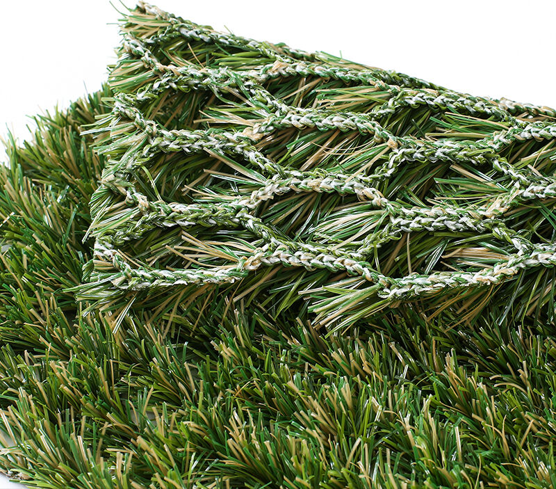 Open structure hybrid turf for natural grass landscaping