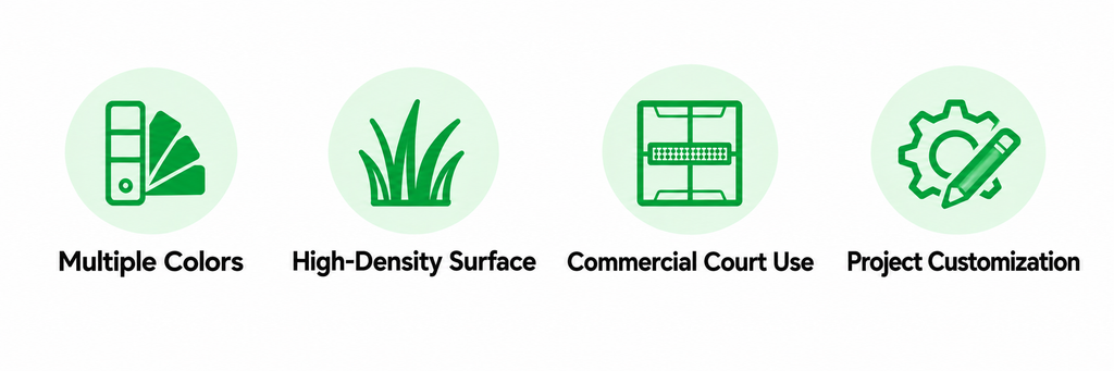 Artificial padel turf for professional courts