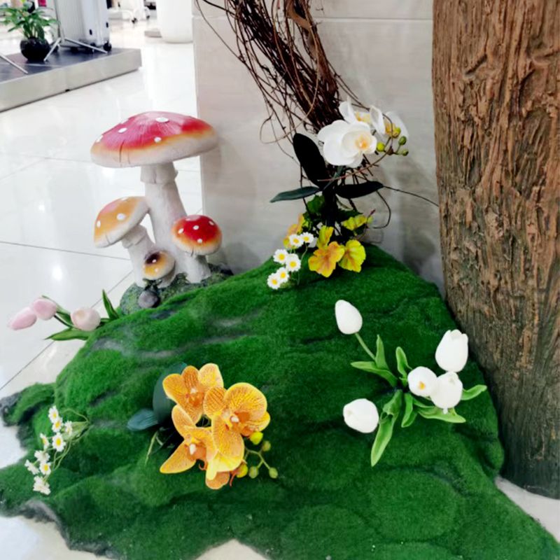 Artificial moss wall installation