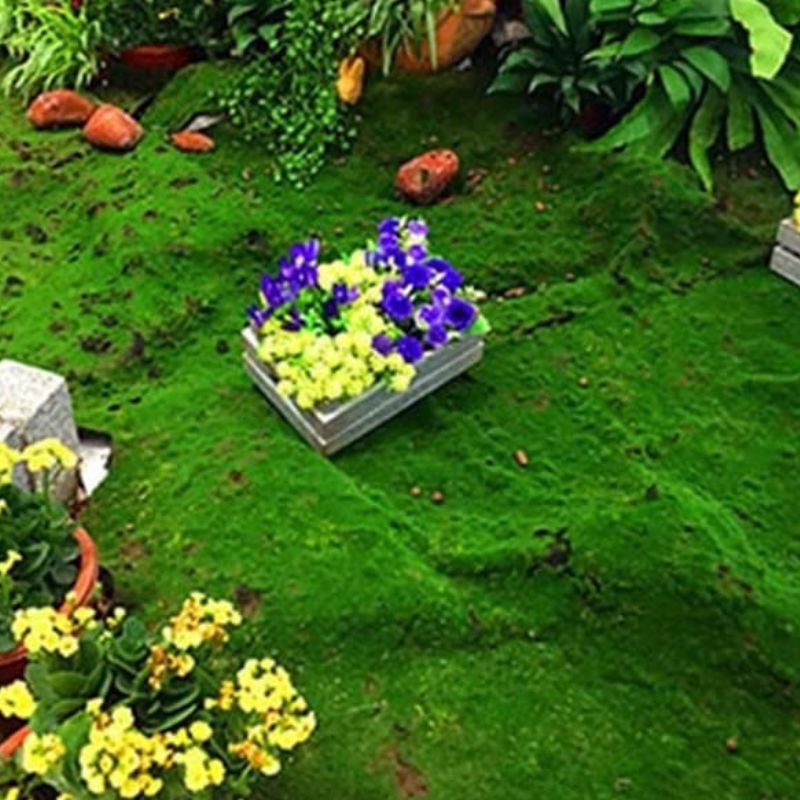 Artificial moss wall panel detail
