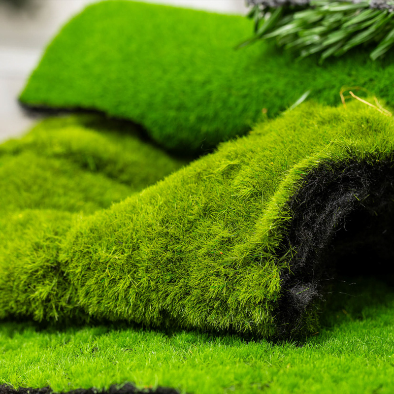 Artificial moss wall project installation