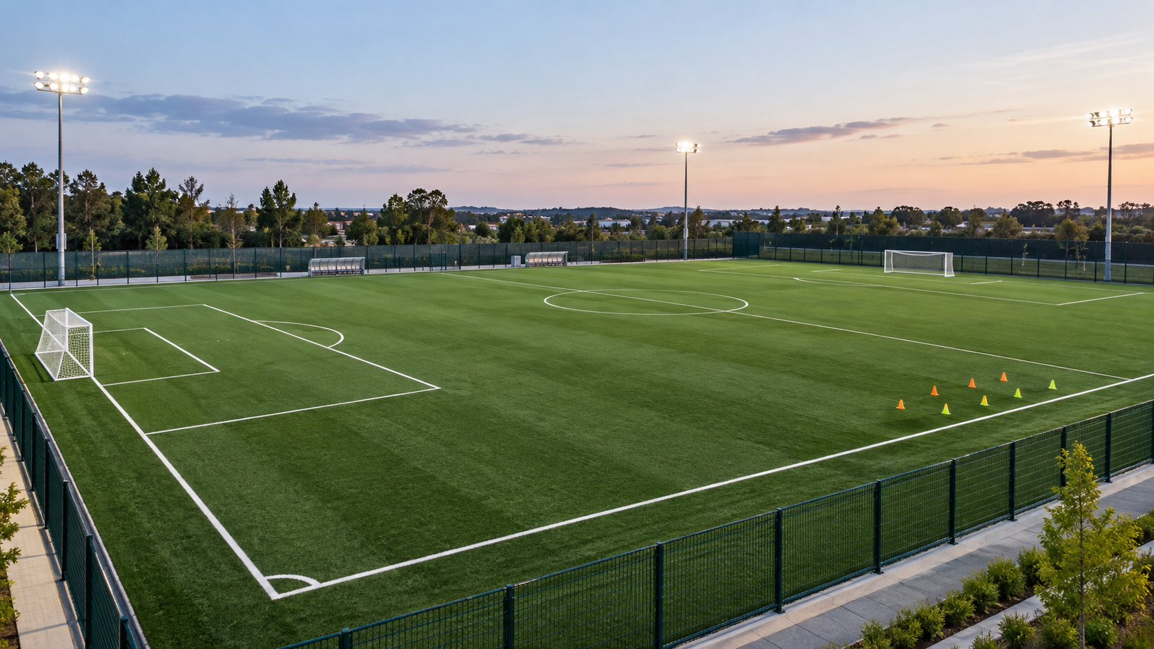 Football turf for school sports fields
