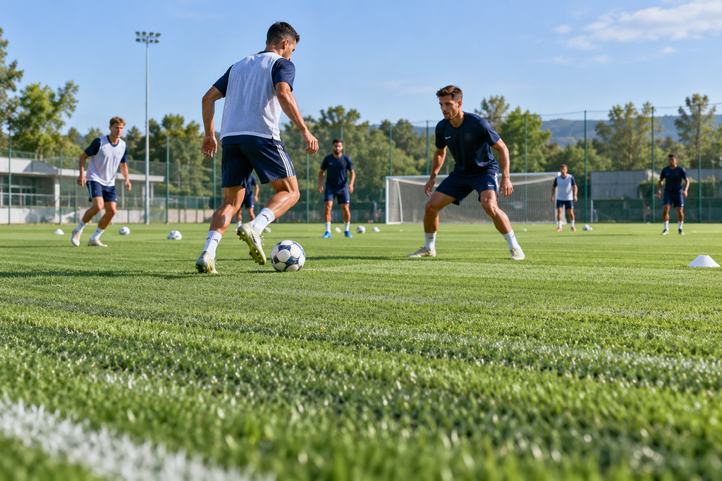 Hybrid turf for football fields
