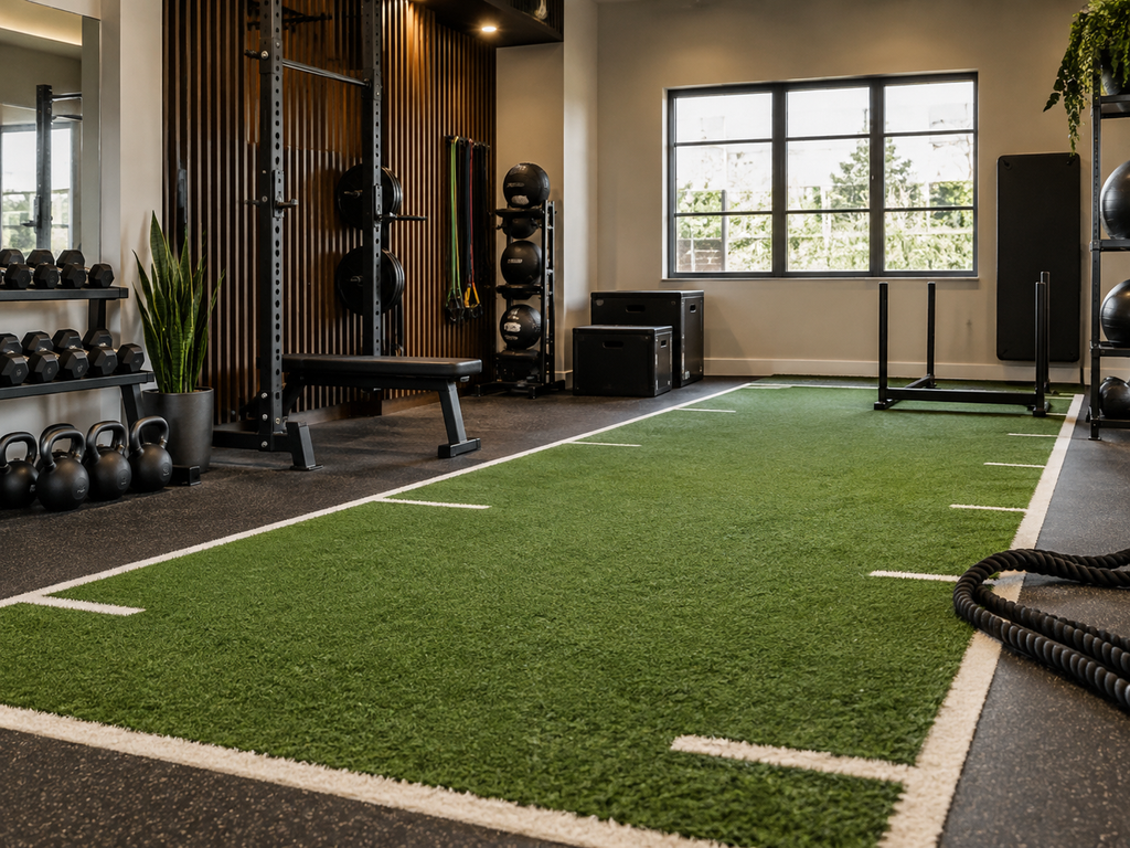 Gym turf in a personal training studio