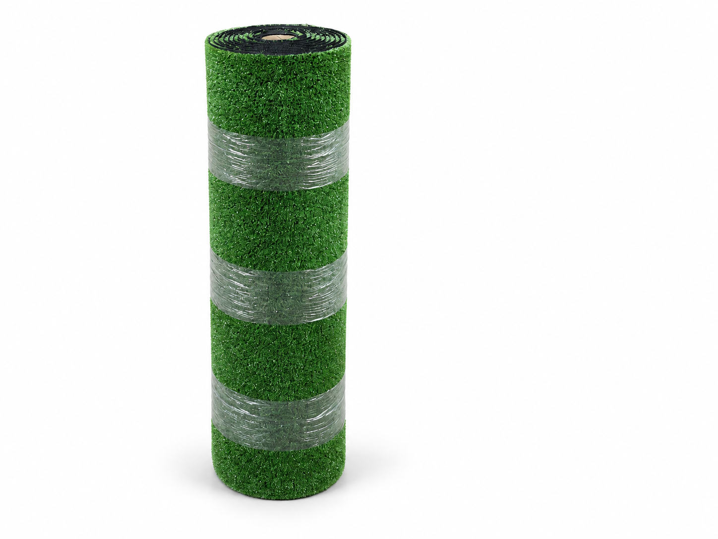 Black backing structure of a pre-cut artificial grass roll