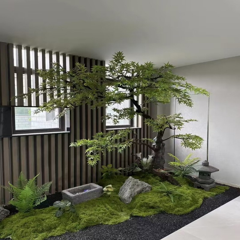 Artificial moss wall texture