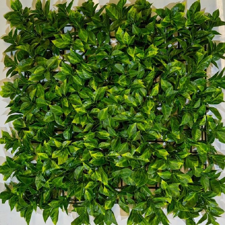 M-G004 artificial plant wall panel (dark green glossy leaf)