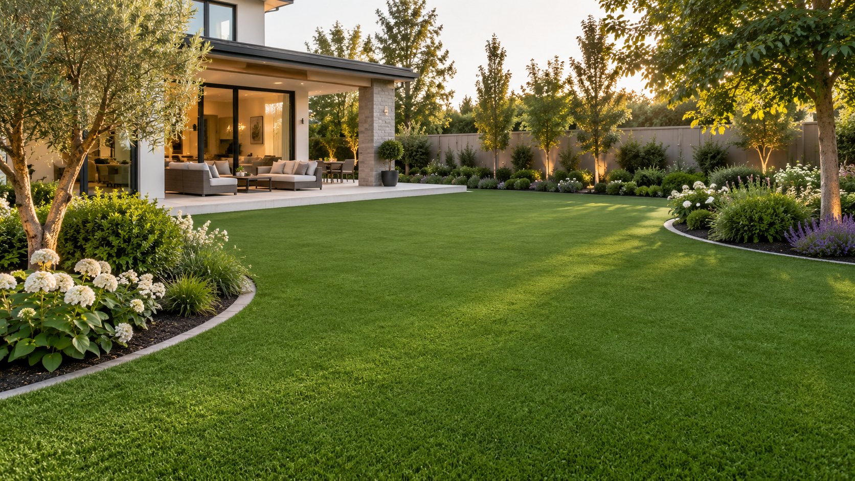 Landscape artificial grass for private garden