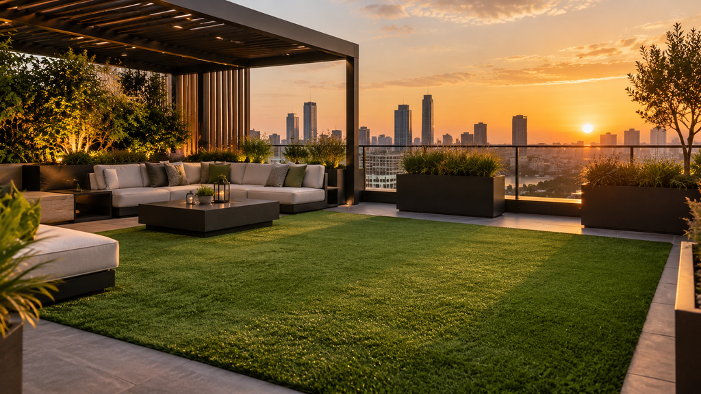 Artificial grass for commercial landscapes