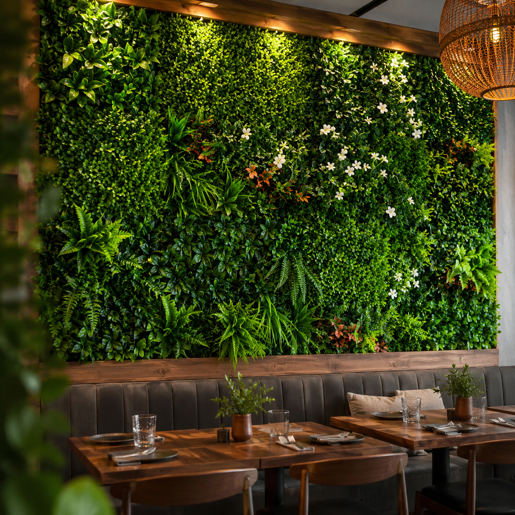 Custom artificial plant wall for OEM and ODM projects